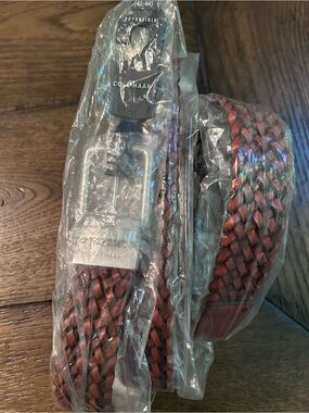 NWT Men’s Cole Haan Reversible braided belt XL 42/44